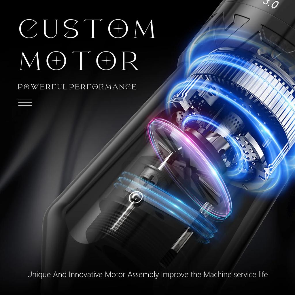 Wireless Tattoo Machine Pen 2.0-4.2mm Adjustable Stroke Coreless Motor For Dotwork Makeup Microplasty Pen For Tattoo