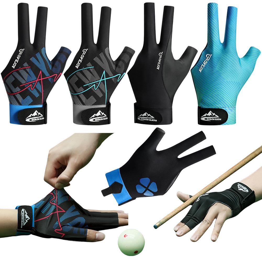 Billiard Gloves Three Finger Gloves Elastic 3 Finger Snooker Glove Adjustable Billiard Training Gloves for Men Women Left Hand