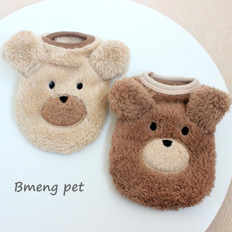 Fleece Plyšový Svetr Vesta Oblečení pro Domácího Mazlíčka Psa Kočka Medvídek Štěně Teddy Podzim Zima Teplé Oblečení Kostým