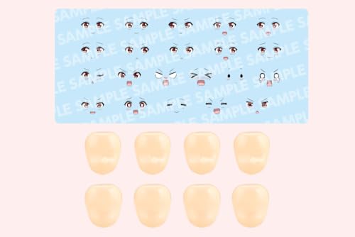 Custom Face & Decal Set Vol.8 for Koishikawa Emma A 1/10 Scale Model Kit - Designed by Ragho No Erika