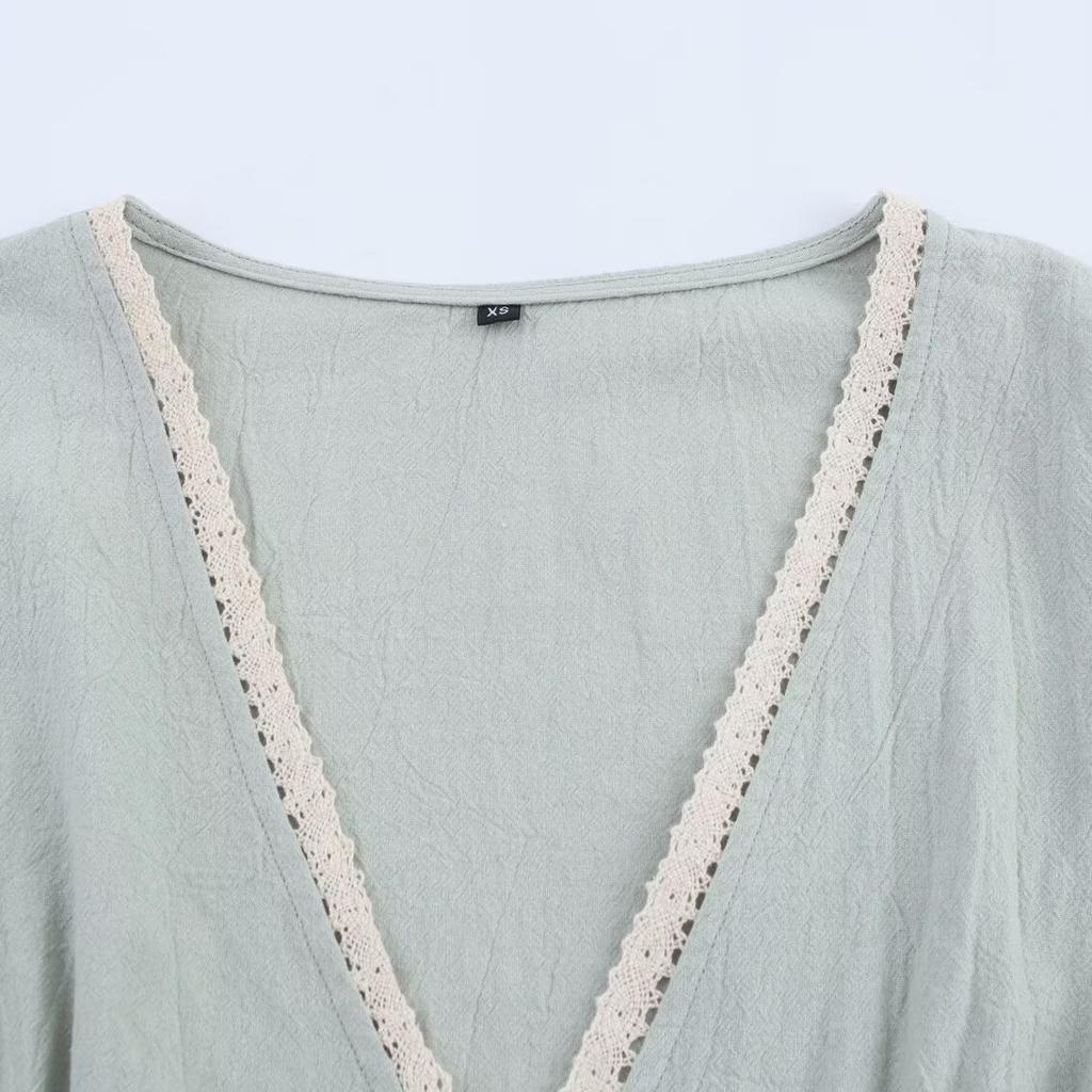 European and American Style, New Women's Clothing, Foreign Style, Fashionable Holiday Style Embroidered Top 3564071