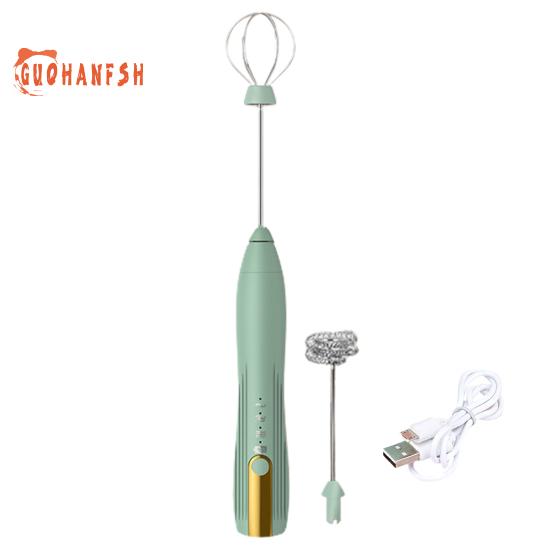 

Мощный электрический вспениватель молока — высокоскоростной двигатель, запуск одной кнопкой, портативный зелёный