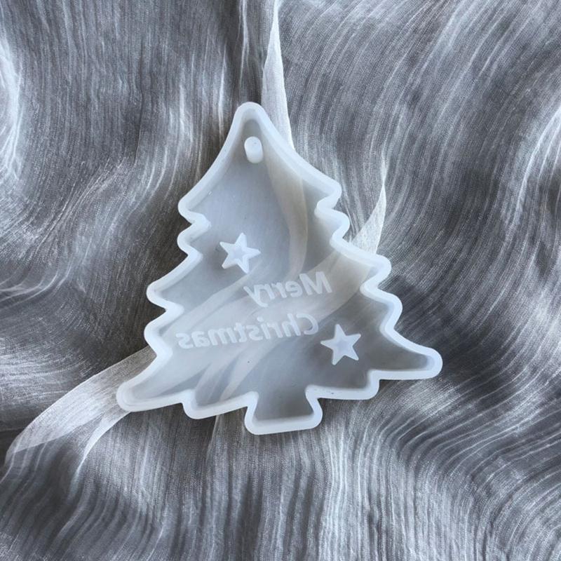 UV Crystal Epoxy Resin Mold Christmas Tree Bell Elk Pendant Silicone Mould Car Pendant Xmas Ornaments Resin Casting Mold