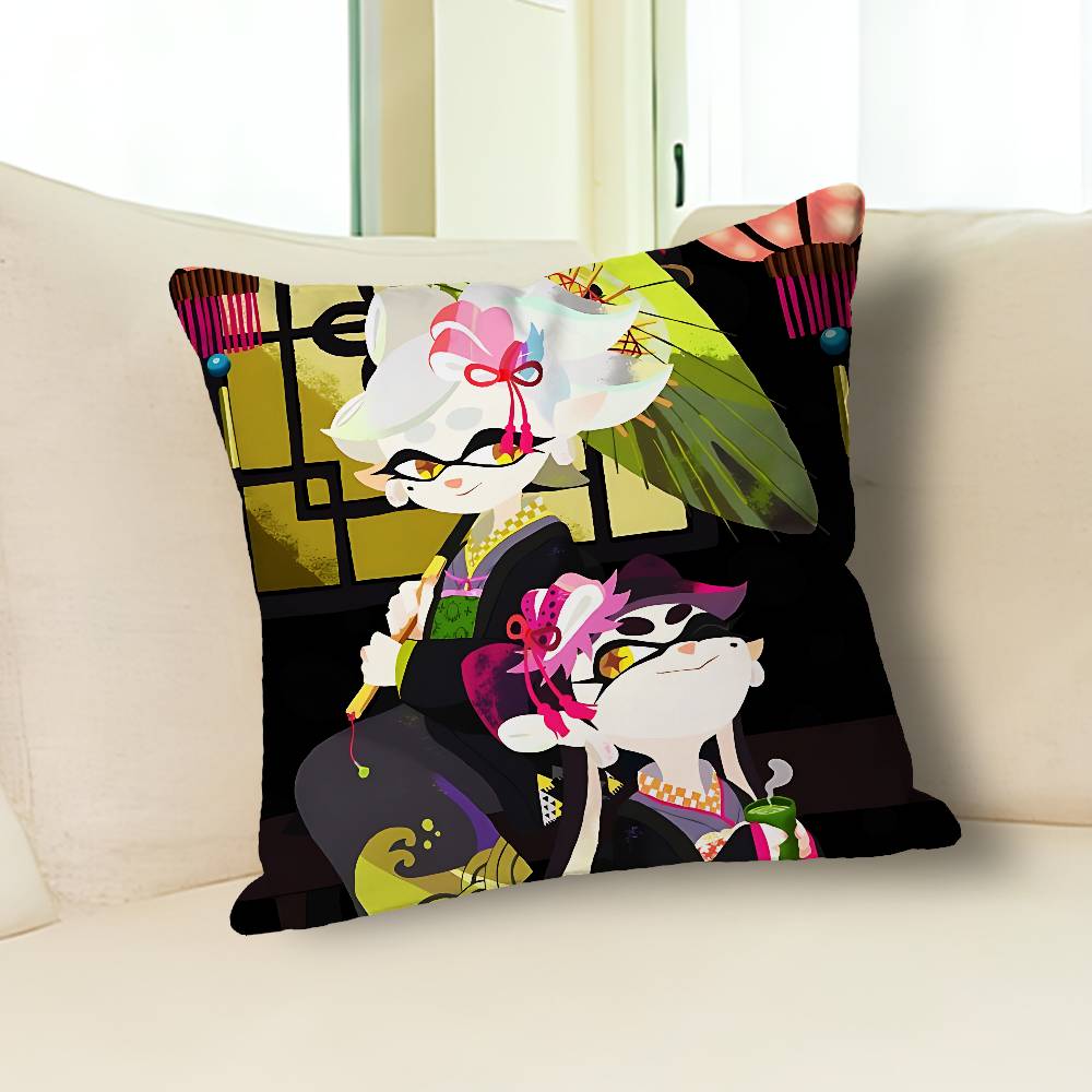 H-Houzuki Marie Octoling Game Pillow Cases for Bedroom Living Room Sofa Home Decor Polyester Cushion Cover with Zipper