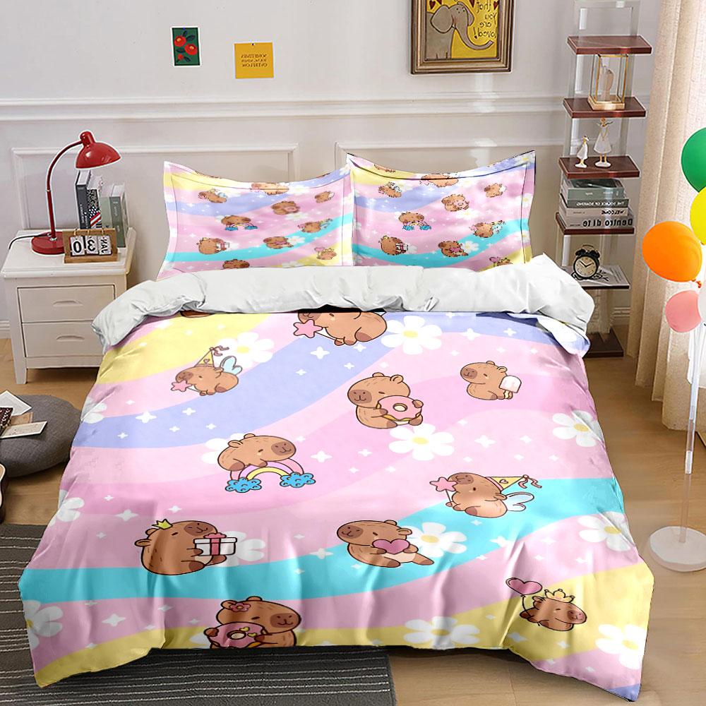 Cartoon Bears Pastel Bedding Set Bedding Duvet Cover Set Duvet Cover Pillowcases (1 * Duvet Cover 2 * Pillowcases, without duvet insert)