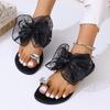 Female Summer Bowtie Slippers Flat Heel Beach Shoes Large Size Lightweight Flip Flops Comfortable Sandals Sandalias De