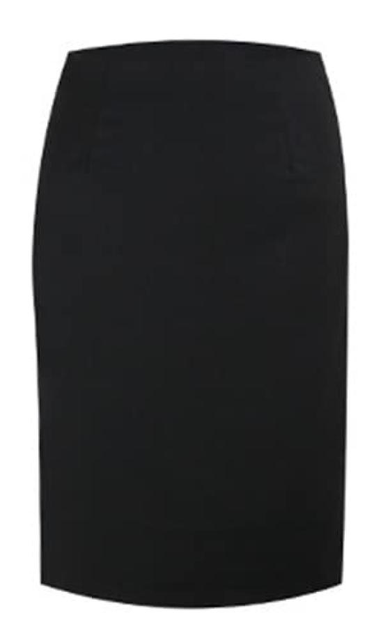 Syvent Black Office Plus Office Tight Suit Solid Business Pencil Skirt with Slit Women's Skirt, Size, Skirt, Skirt, Color,