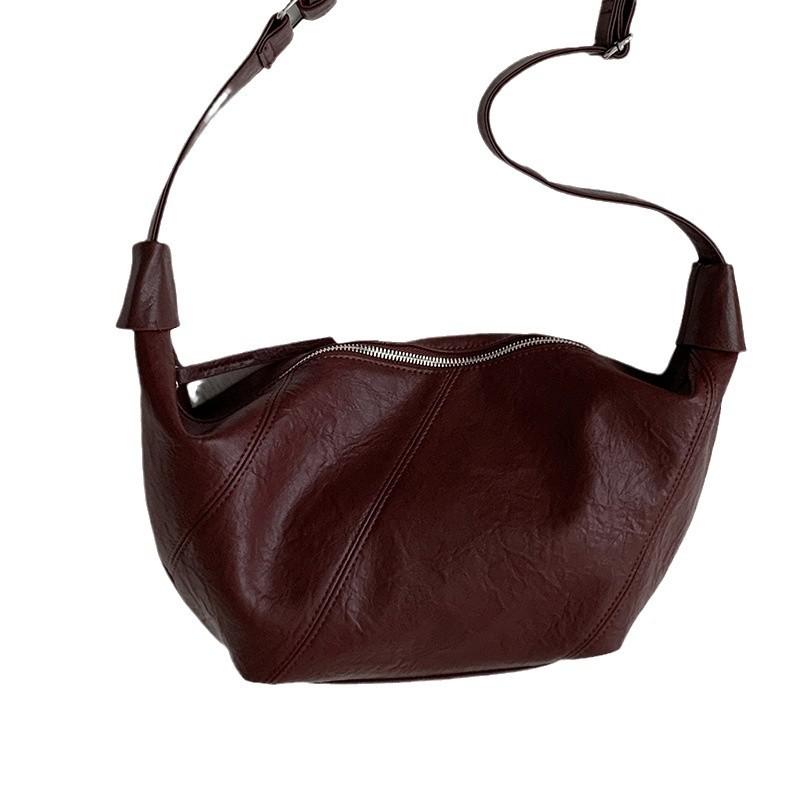 Autumn and winter simple ancient dumpling bag women's 2025 new fashion Korean version underarm bag casual large-capacity crossbody bag