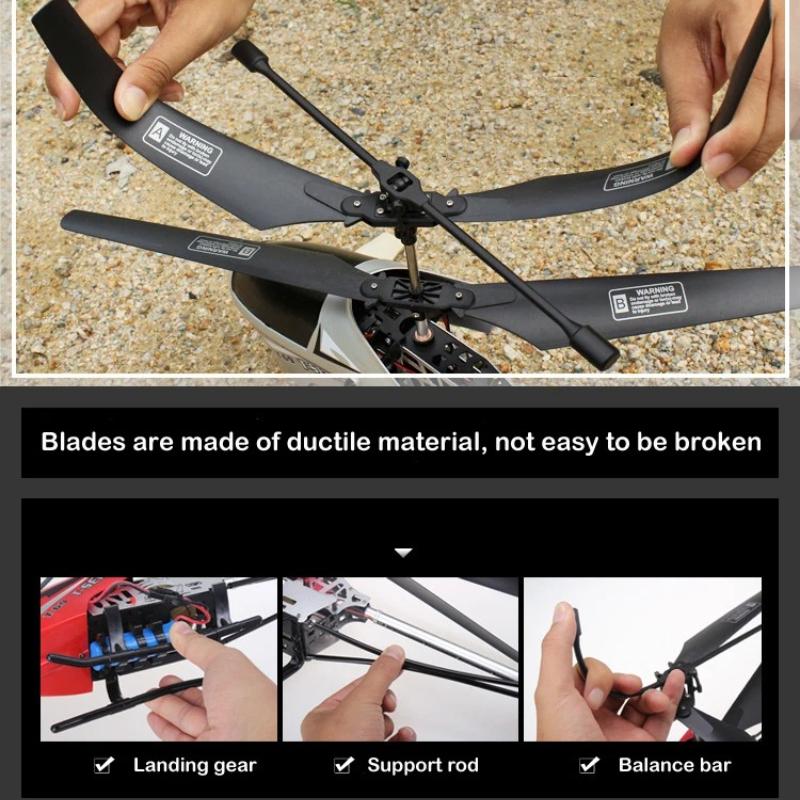 Rc Helicopter With Remote Control Extra Durable Big Plane Toy For Kids Drone Model Outdoor 3.5CH 80cm Aircraft Large Helicoptero