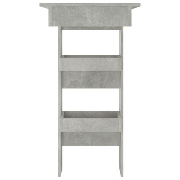VidaXL Wall-mounted Bar Table Concrete Grey 102x45x103.5cm Engineered Wood 811785