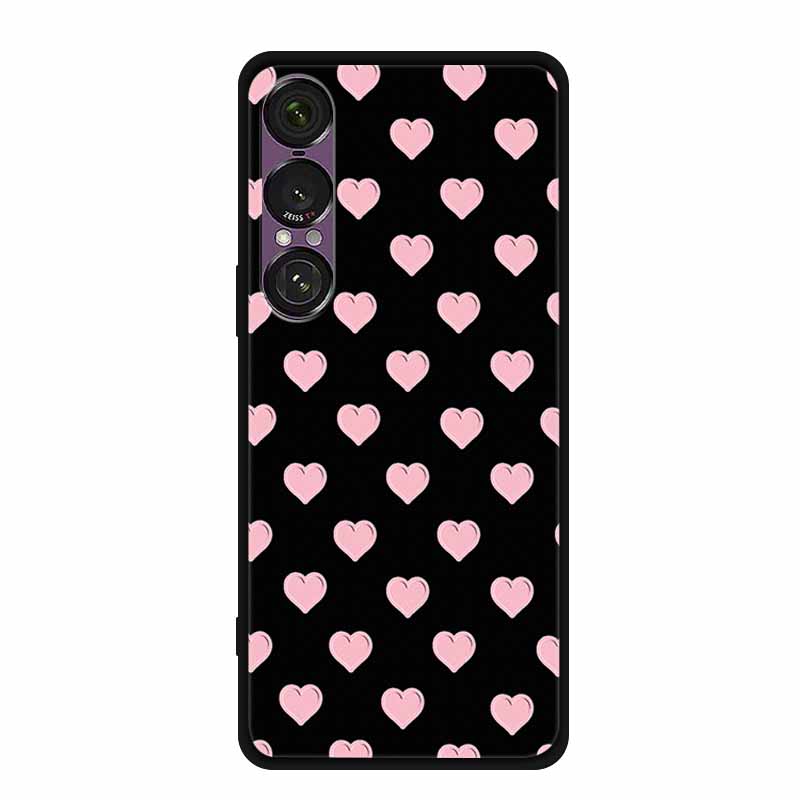 3D Emboss Case For Sony Xperia 1 VII 5G Case Flowers TPU Soft Silicone Back Cover For Sony Xperia 1 VII 2025 Phone Case XQ-FS54