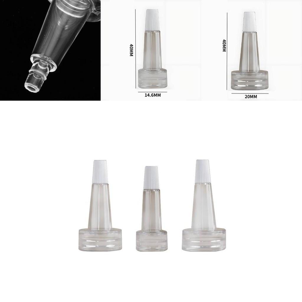 High Clarity 13 Gauge Transparent Nozzle Head Frosted Powder With Pvc And Droppers