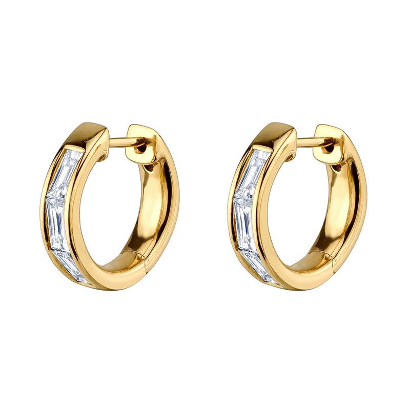 Light Luxury High-End Zirconia Hoop Earrings - European & American Fashion Niche Design