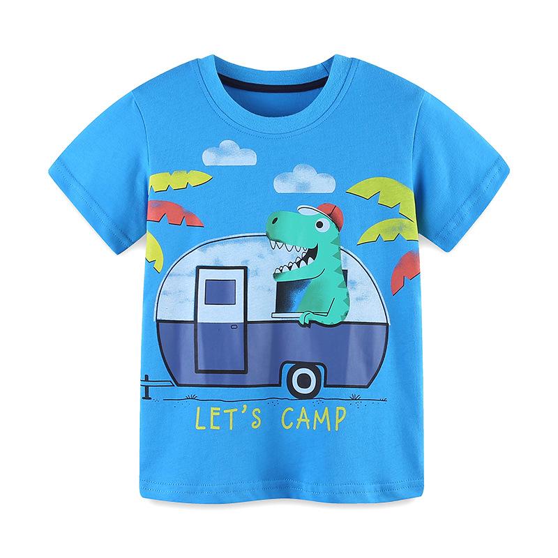 2025 Boys  Cartoon Round Neck Cotton Sweatshirt - European & American Style 4Y