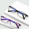 Ultra-Light Anti-Blue Light Blocking Reading Glasses Men Women Square Metal HD Presbyopia Glasses with Box Finished Eyeglasses