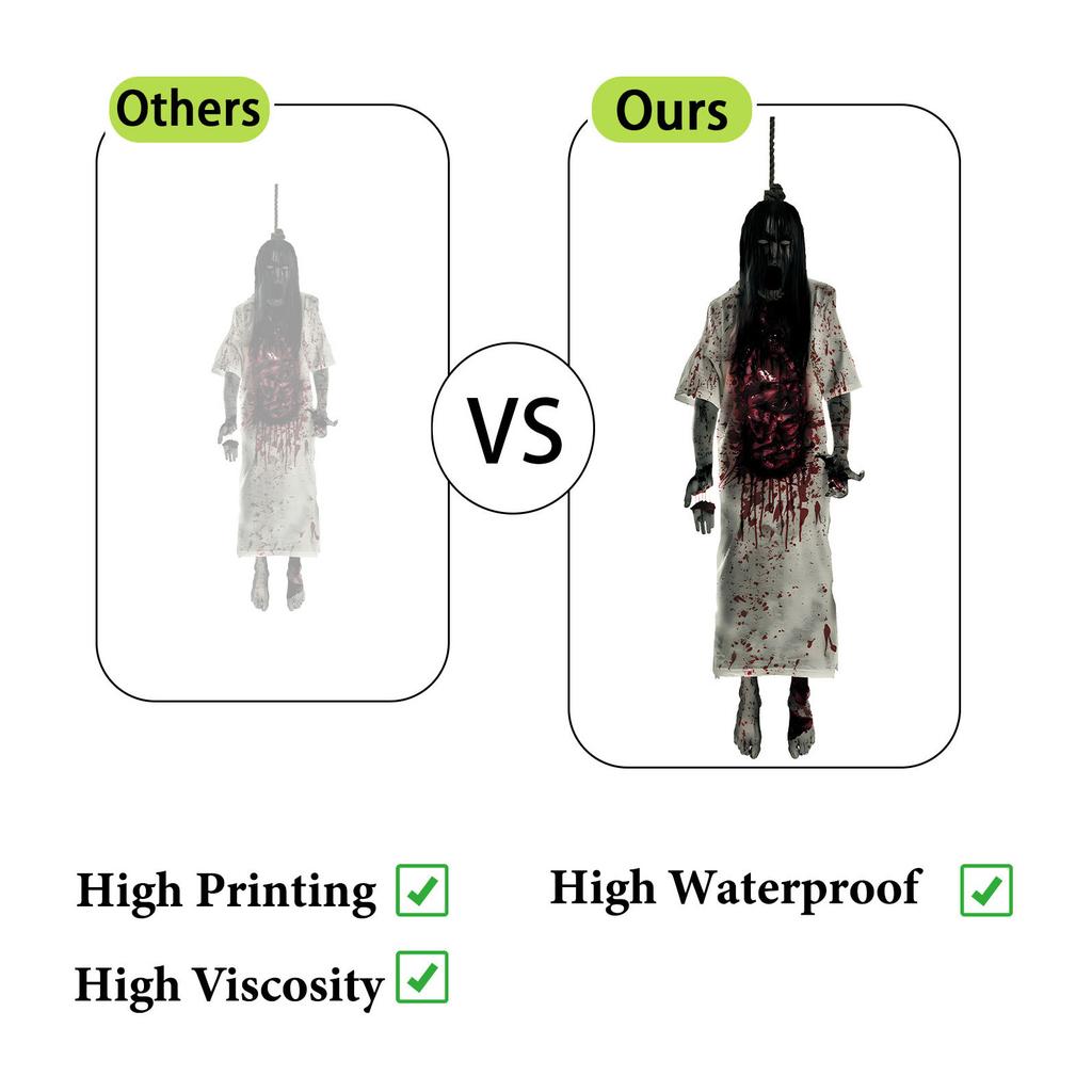 Halloween Decal Horror Hanging Corpse Decoration For Door Window Wall Sticker PVC Easy Peeling Off Design Party Supplies