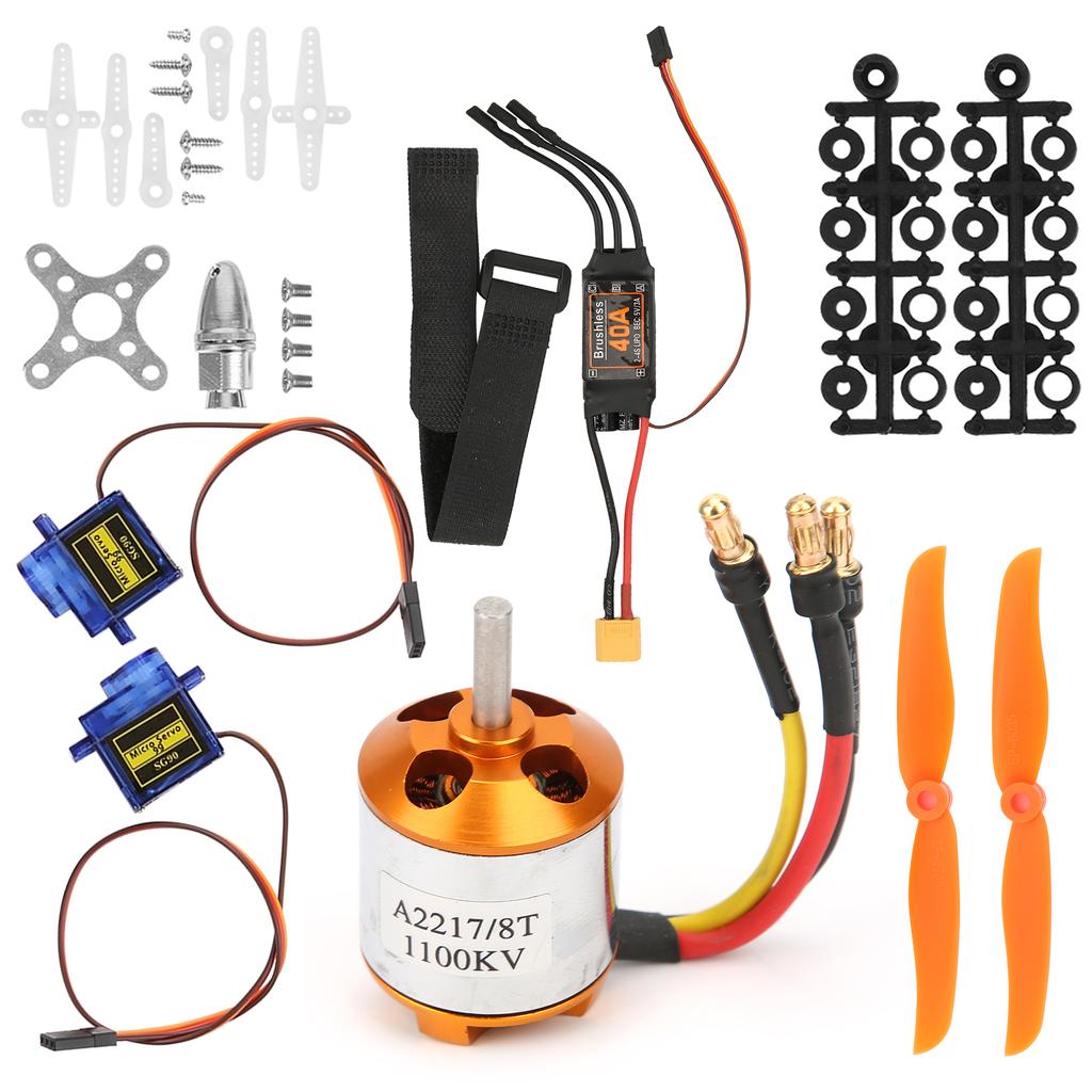 2217 KV1100 Motor 1060 Propeller 9G Servo 40A XT60 ESC Kit for Remote Control Helicopter