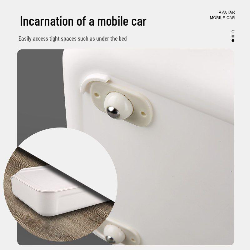 Universal Punch-Free Adhesive Small Wheel Pulley for Storage Boxes