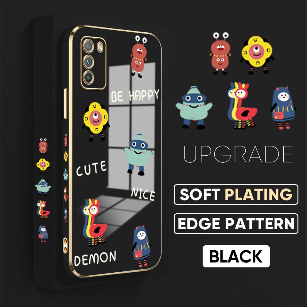 Modele de imprimare colorate Carcasă cu model cu margine pătrată Carcasă placată pentru telefon Carcasă de lux placată pentru telefon moale pentru Huawei Honor Xiaomi Redmi