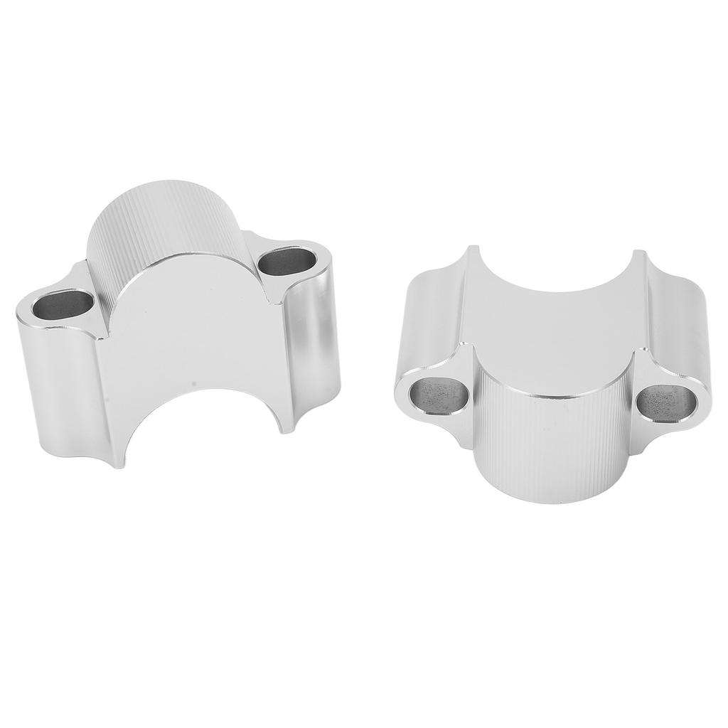 28mm Motorcycle Handlebar Riser Clamp Universal 30mm Height Mount Clamp Replacement For WR250F 2015‑2017 Silver