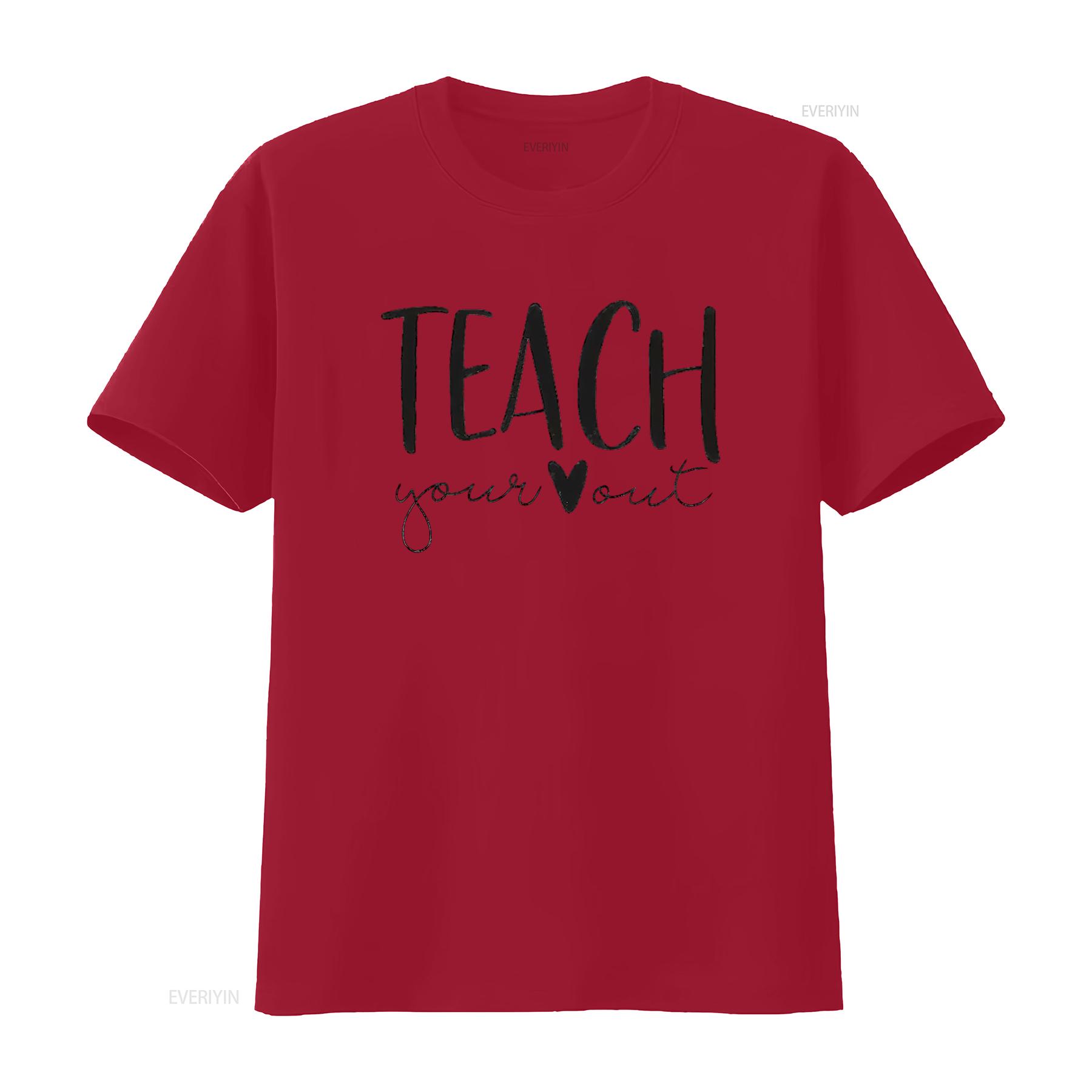 Teacher T Shirt Women Teach Love Inspire Funny Teaching s Kindness Print Tops vintage Washed Breathable Soft Comfortable Unisex S