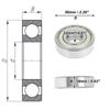 Motoforti 63/22ZZ Deep Groove Ball Bearings 22x56x16mm P4 Double Metal Seal Lubricated Bearings Car Scooter Skateboard Wheel