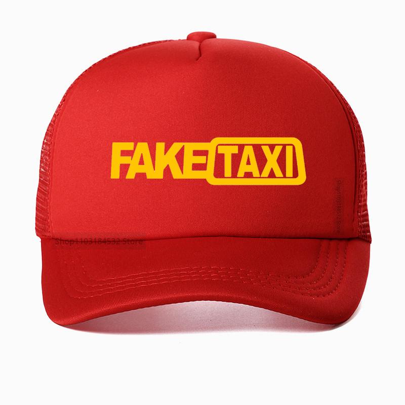 Кепка-бейсболка Fake Taxi Высококачественная Сетчатая Дышащая Летняя Унисекс Черная Кепка Snapback с Принтом FakeTaxi Adjustable