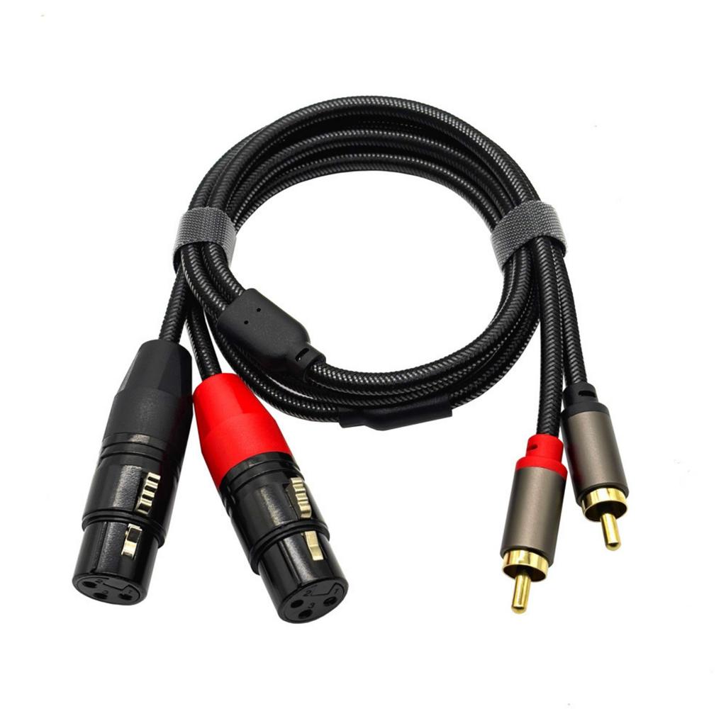 Universal 2RCA To 2XLR Female Balanced Audios Interconnects Cable For Amplifiers And Recording Devices