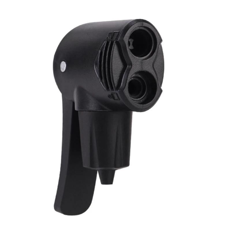 3-in-1 Bicycle Pump Head Adapter Dual Air Nozzle Connector Compatible with Presta Schrader Dunlop Bike Tire Inflator Parts
