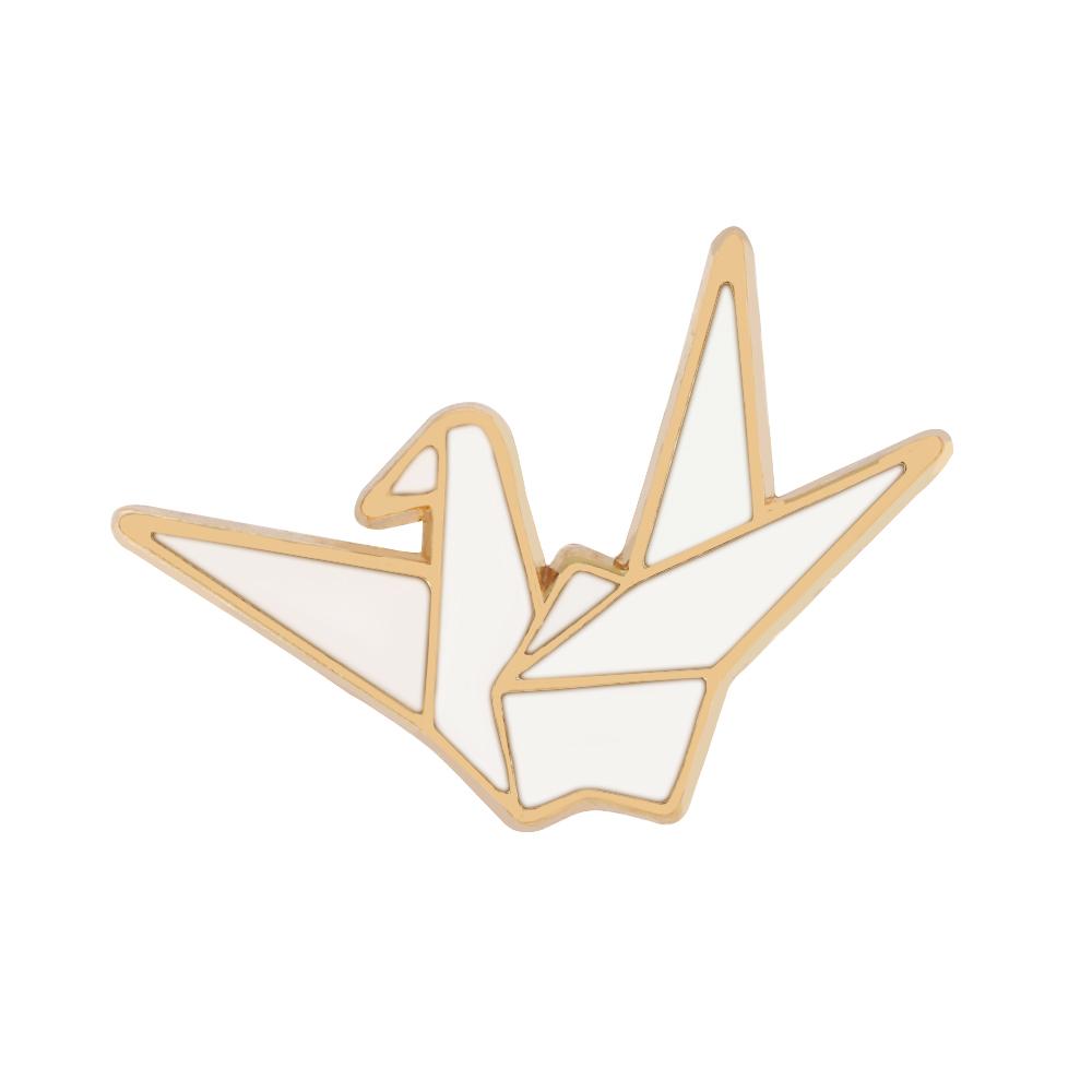 

Cute Chinese Style Enamel Pins Lucky Paper Crane Brooches For Women Friends Fashion Animal Badge Backpack Lapel Pin Jewelry Gift