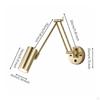 Adjustable Swing Arm Lamp Foldable Wall Light Retro Reading for Readers,