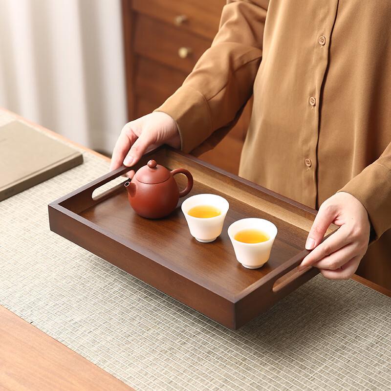 Japanese Style Bamboo & Wood Tea Tray