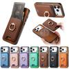2 in 1 Detachable Card Solt Leather Wallet Case For iPhone 17 Pro Max 16 Plus 15 14 13 12 11 17air 16E SE4 Magnetic Ring Holder