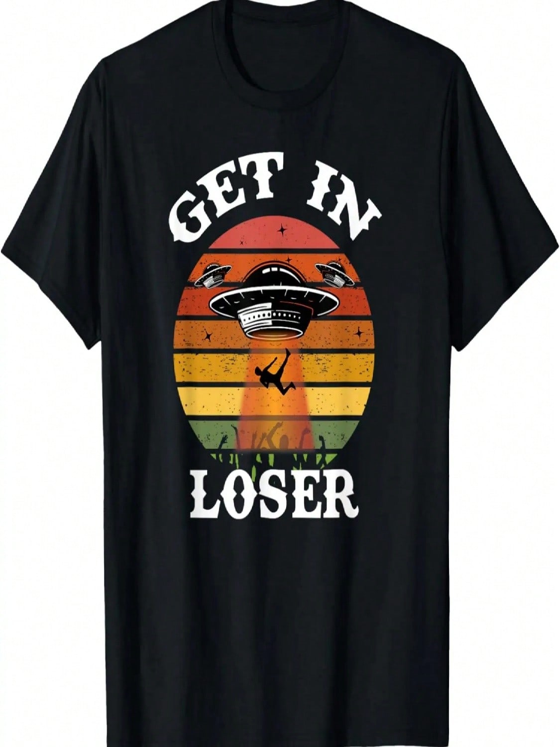 Vintage Get In Loser Alien Conspiracy T-Shirt S разноцветный