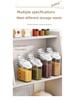 Japanese Style Transparent Rice Storage Jar with Measuring Cup, Moisture-Proof, Portable, for Home Kitchen Grain Storage