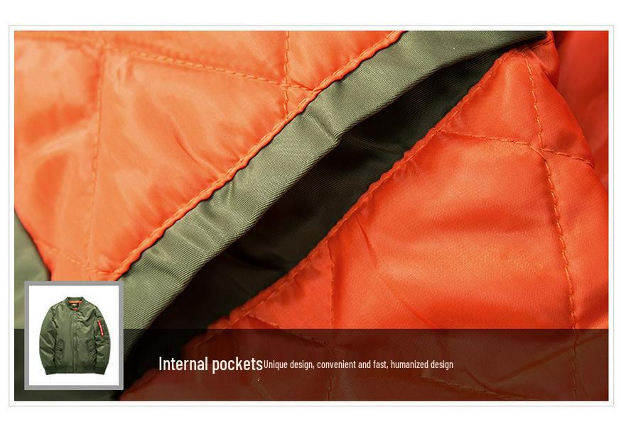 Erkek Plus Beden Sonbahar/Kış Spor Gündelik Air Force One MA1 Pilot Ceket