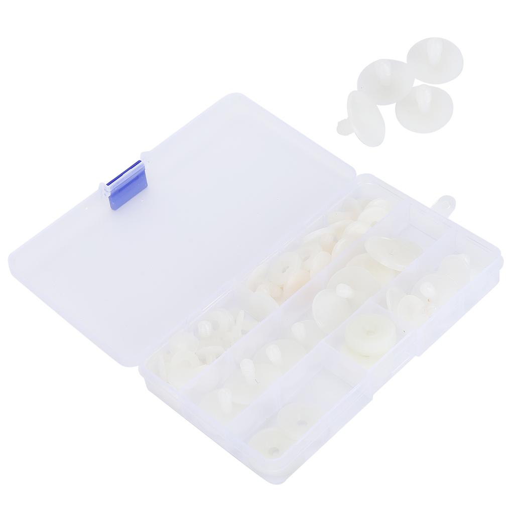 35 Set Puppengelenke DIY Bastelspielzeug Zubehör Einrastbolzen Bärenherstellungsmaterial Weiß