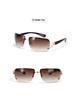 Xunge Frameless Rhinestone Sunglasses - Unisex Y2K Square Metal Style