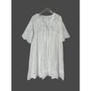 Abito Camicia Casual da Donna Nuova Collezione Primavera Estate, Ampio, con Ricamo e Bordi in Pizzo Trasparente, Taglie Forti per Esportazione Transfrontaliera
