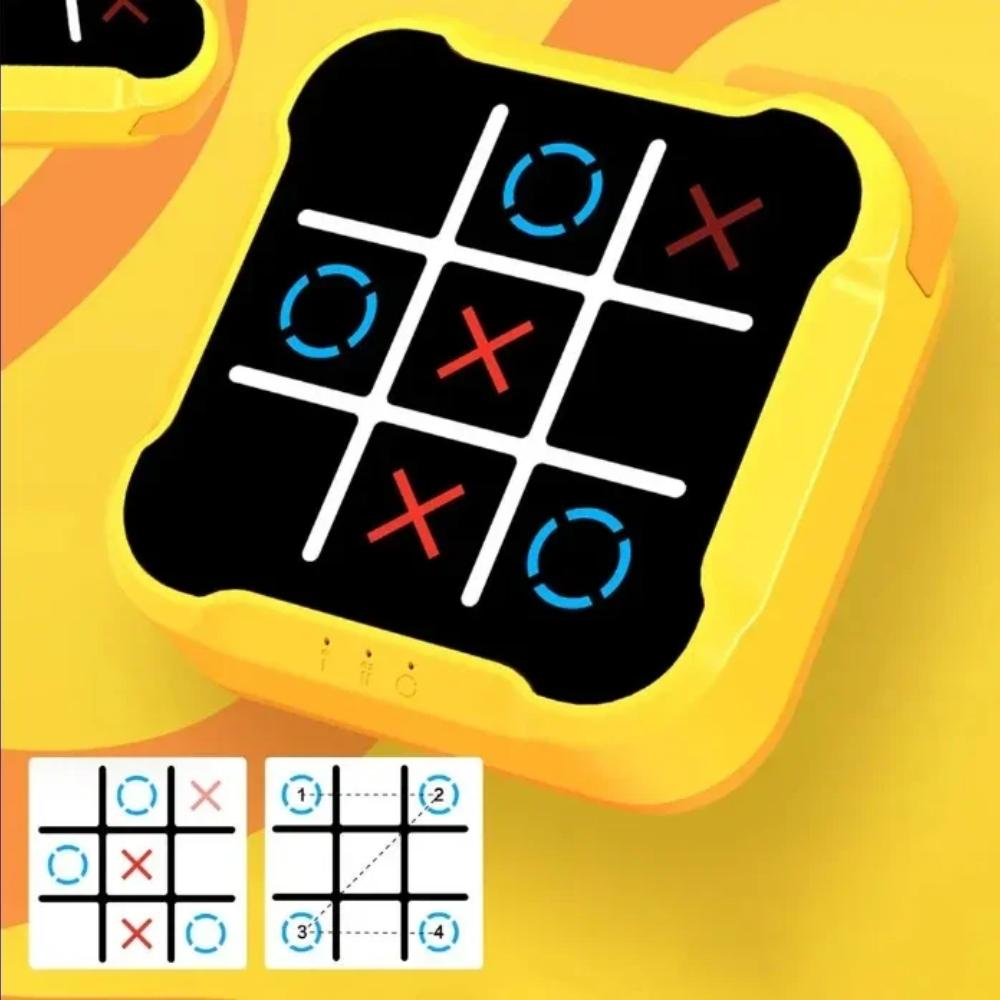 Tic Tac Toe Game Barn Elektroniske Leker Noughts and Crosses Game Memory Training Infinite Bærbare reisespill for barn Voksen