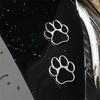 1 szt. Naklejka Chrome z Nadrukiem Psiej Łapy 3D na Samochód, Motocykl