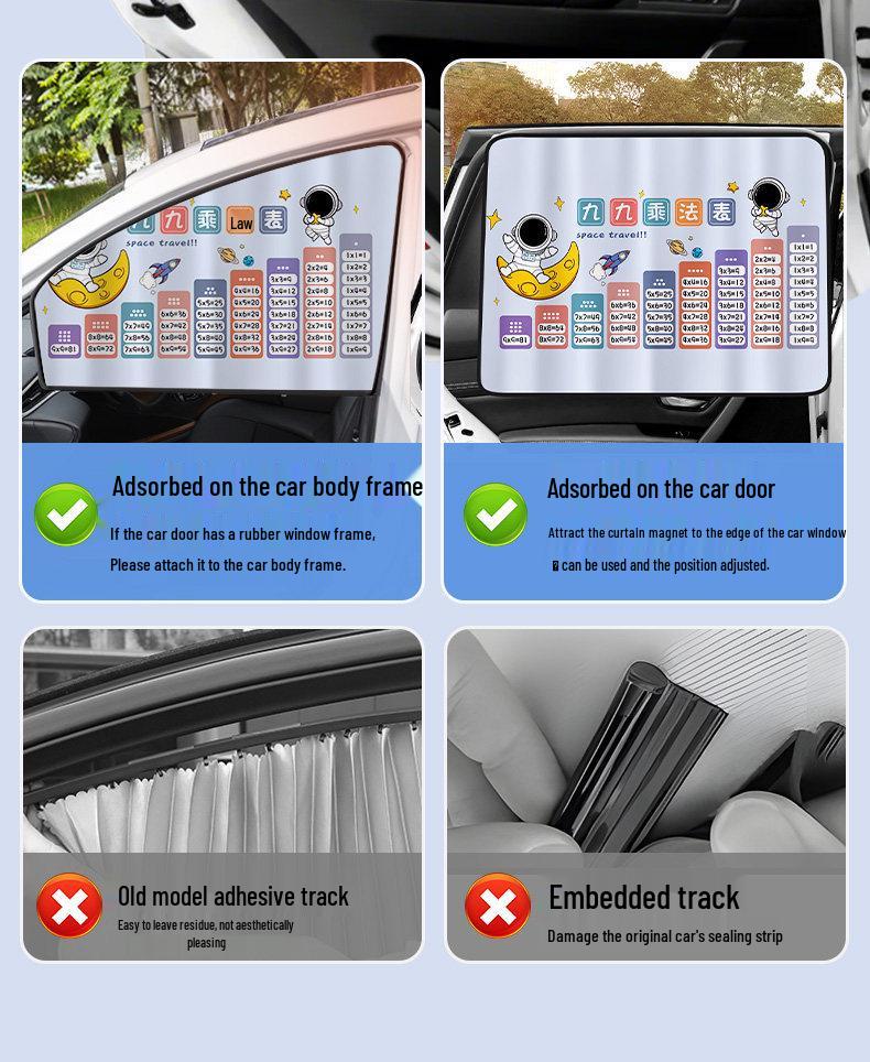 Magnetic Car Sunshade Privacy Curtains for Side Windows