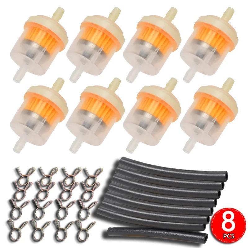 Motorcycle Gasoline Fuel Filter Kit Gas Fuel Gasoline Oil Filters Moped Scooter ATV Karting Oil Filter Accessories