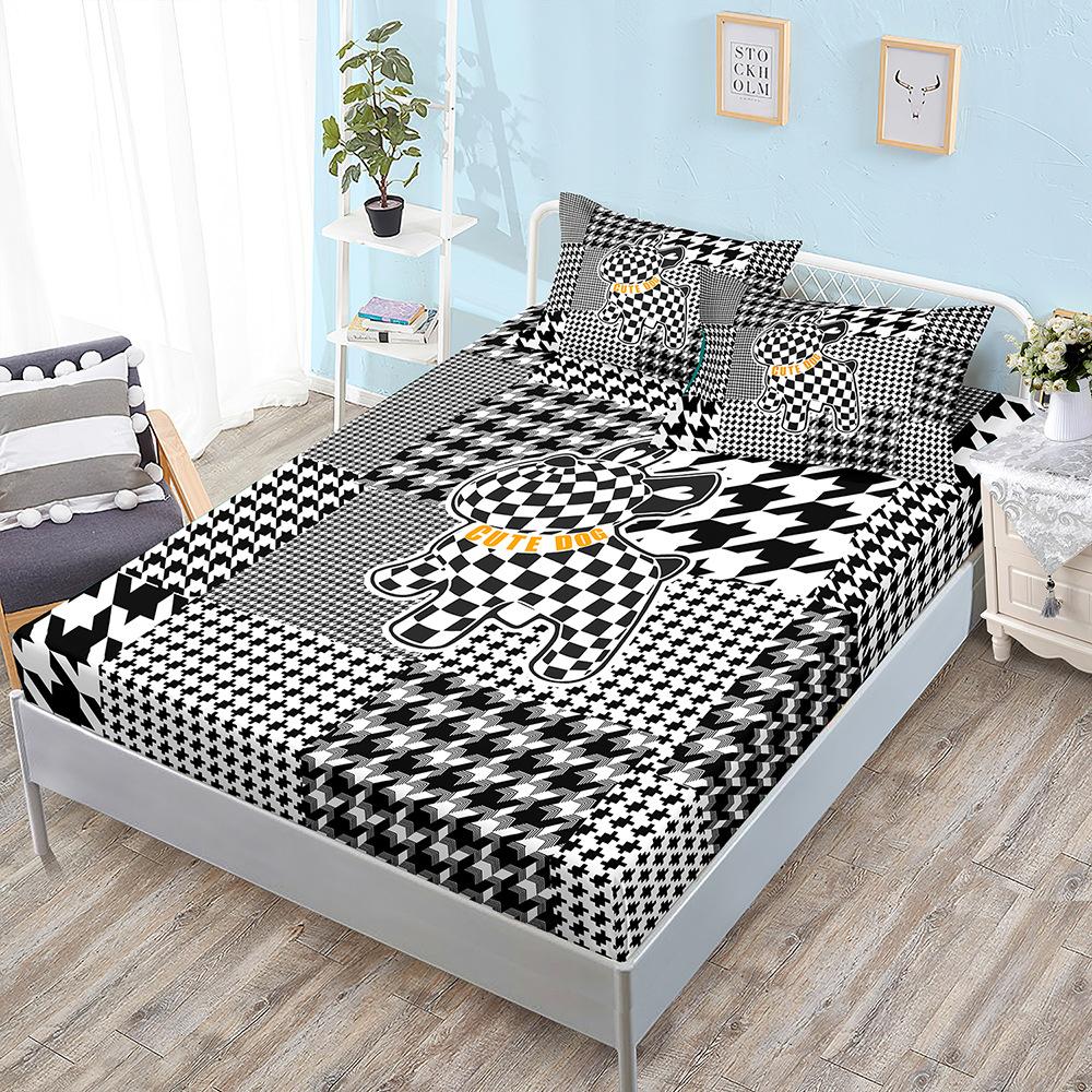 Cartoon Three-Piece Animal Fox Unicorn Mattress Mattress Mattress Protective Cover