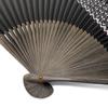 Folding Milky Hemp Leaf Large Single Black [Hanakanzashi] Men's Fan, Way/Tanabata Design, Pattern, Paper-covered, Size, Item,