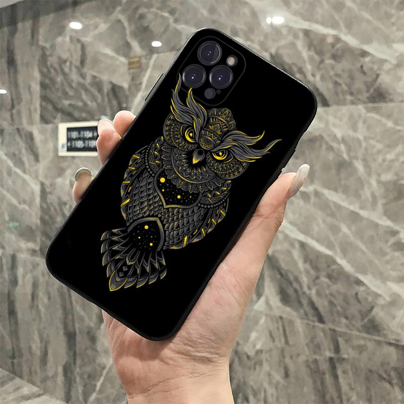 YNDFCNB Animal Owl Phone Case For iPhone 8 7 6 6S Plus X SE 2020 XR XS 14 11 12 13 Mini Pro Max Mobile Case