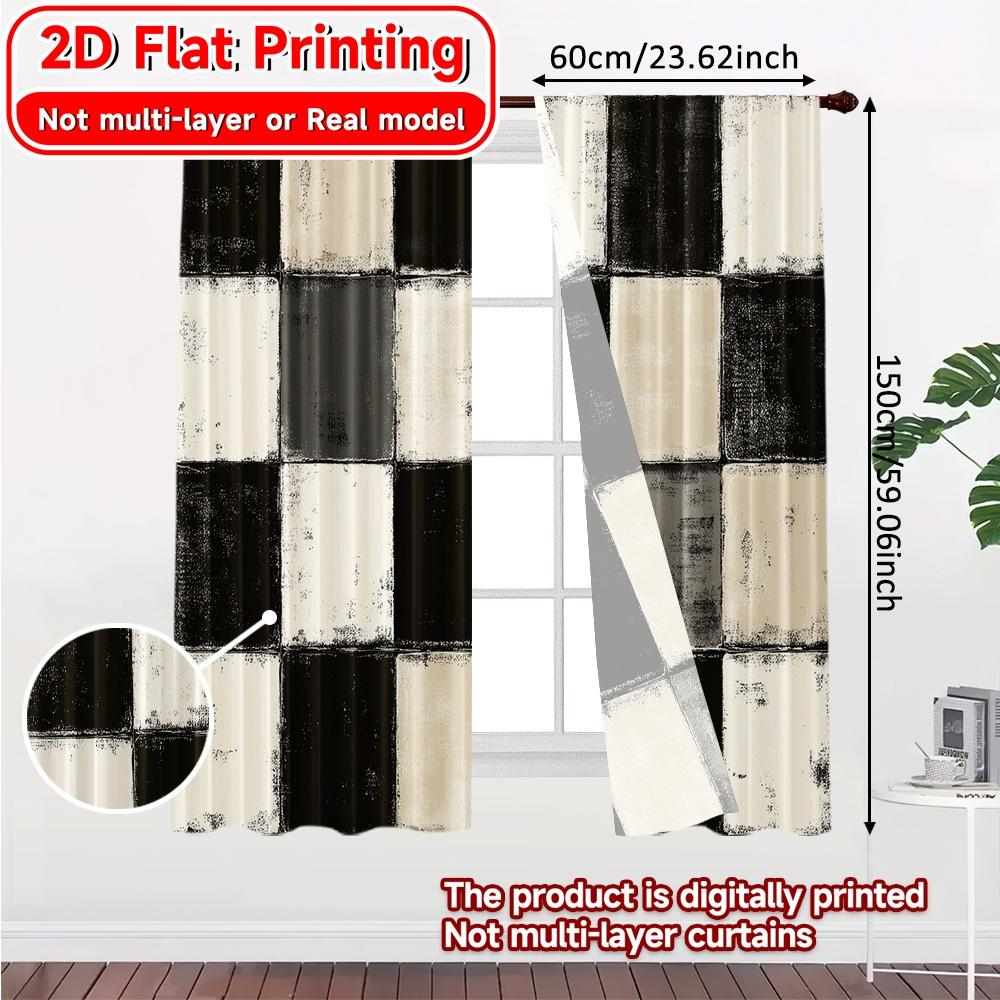 Set Of 2 Flat Printing Curtains Without Rod Coffee Gnomes Mugs Women Is Day Festival Fashion Versatile Fabric Curtain Polyester
