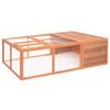 VidaXL Solid Fir Wood Outdoor Animal Cage 150x100x50 Cm Chickens 171452