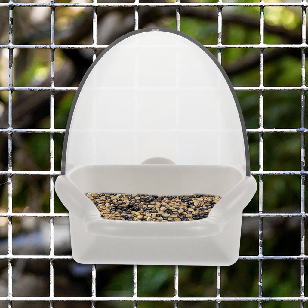 Parrot Feeder Plastic Reusable Hanging Bird Food Box Creative Design Bird Supply for Garden Yard Parrot Feeder