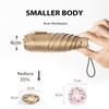 Luxury Golden UV Umbrella Rain Women Cute Pocket Mini Sun Umbrella Patio Six Folding Parasol Outdoor Foldable Unbrella UPF50+
